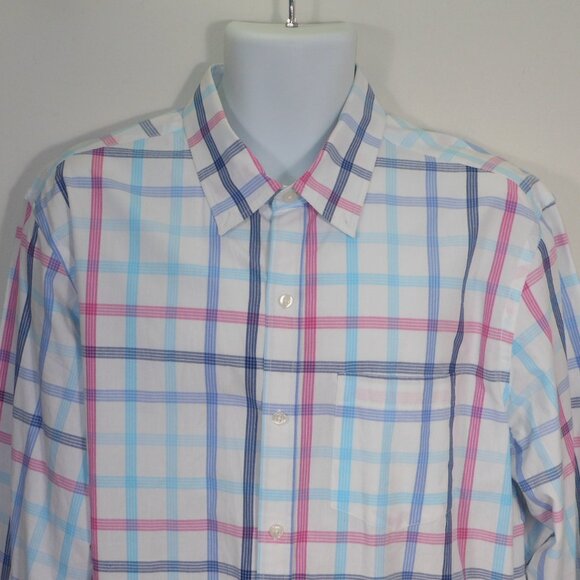 collection of 2 colorful plaids shirts. Old Navy Classic shirt - Picture 4 of 11